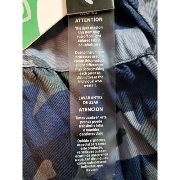 Elliott & Vine Womens Blue Camouflage Tiered dress with pockets Size 2X New - Picture 7 of 16